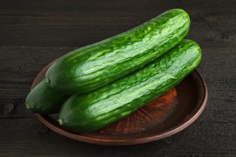 three whole cucumber